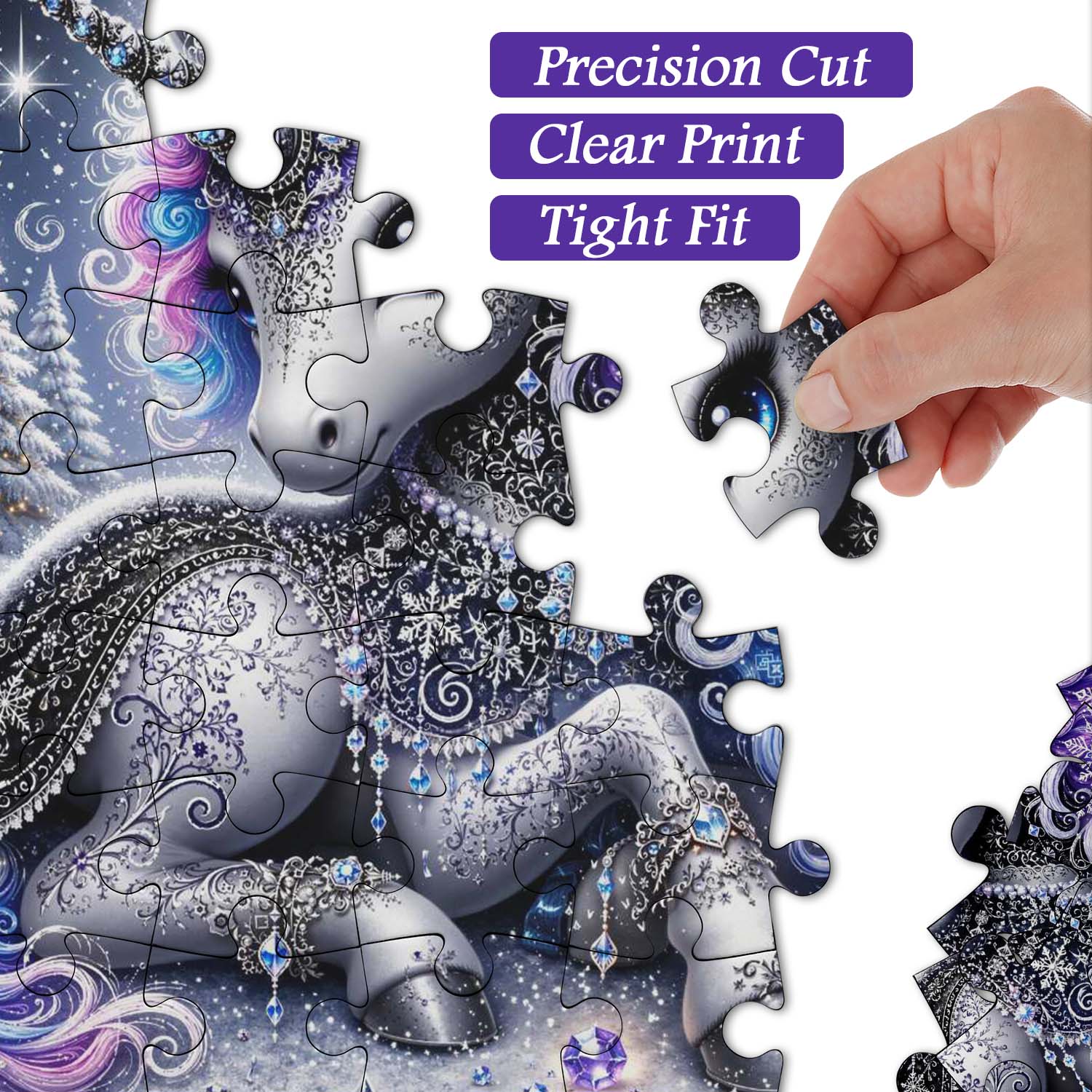 Starry Frost Unicorn Jigsaw Puzzle 1000 Pieces
