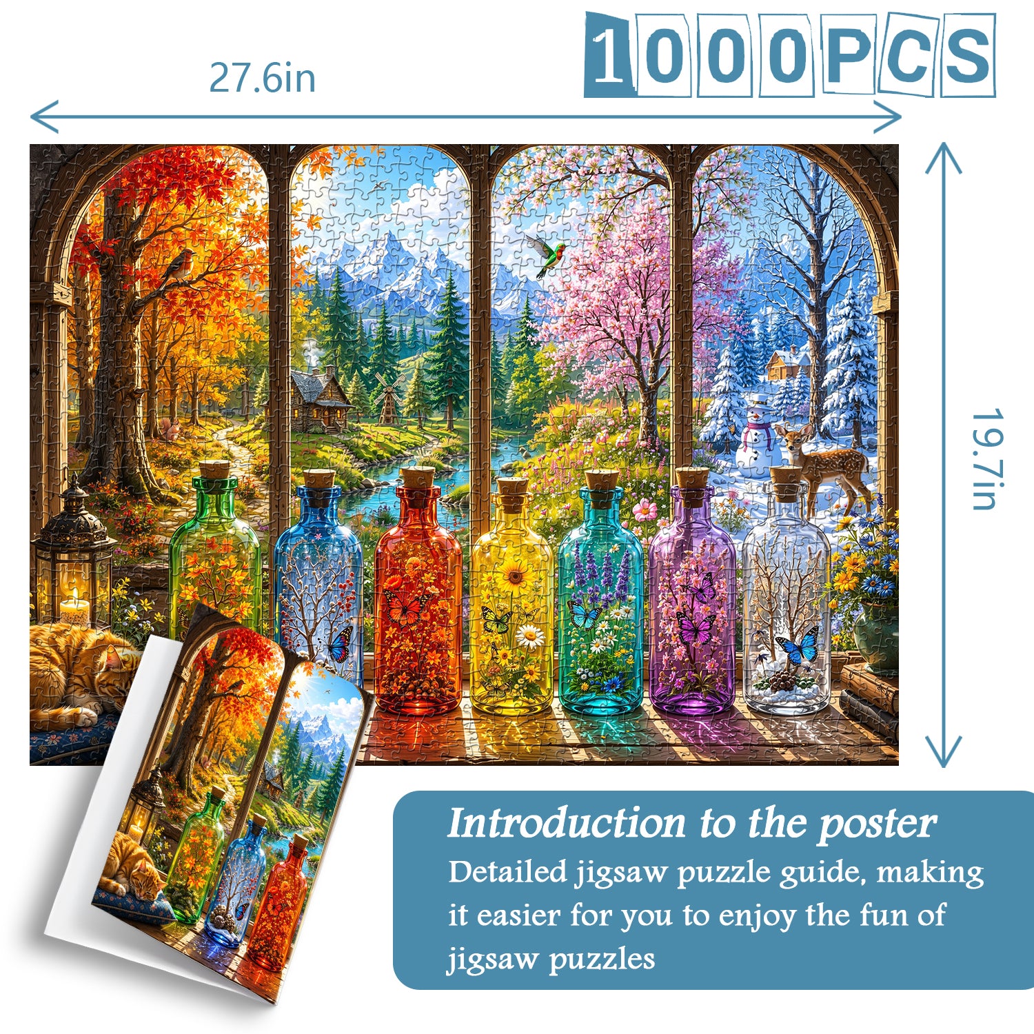 Seasons on the Sill Jigsaw Puzzle 1000 Pieces