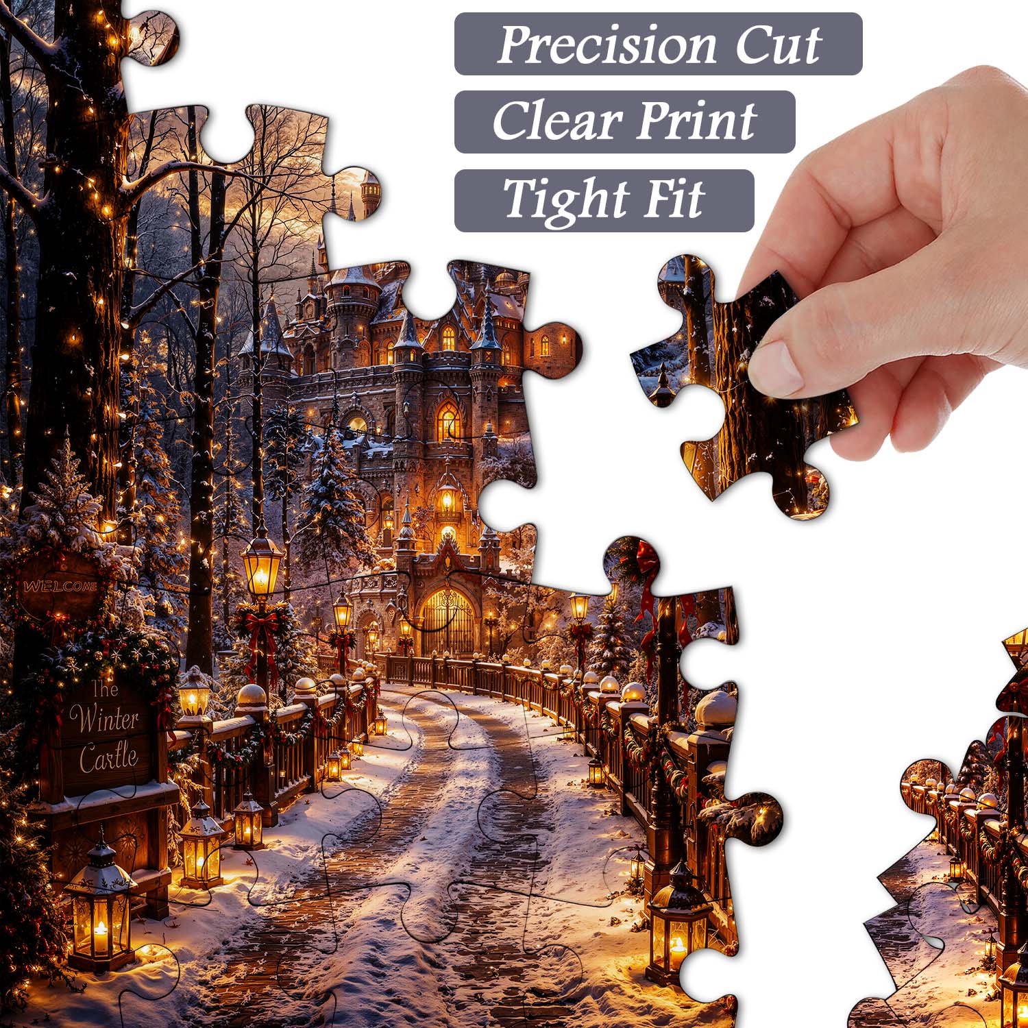 Winter Castle Glow Jigsaw Puzzle 1000 Pieces