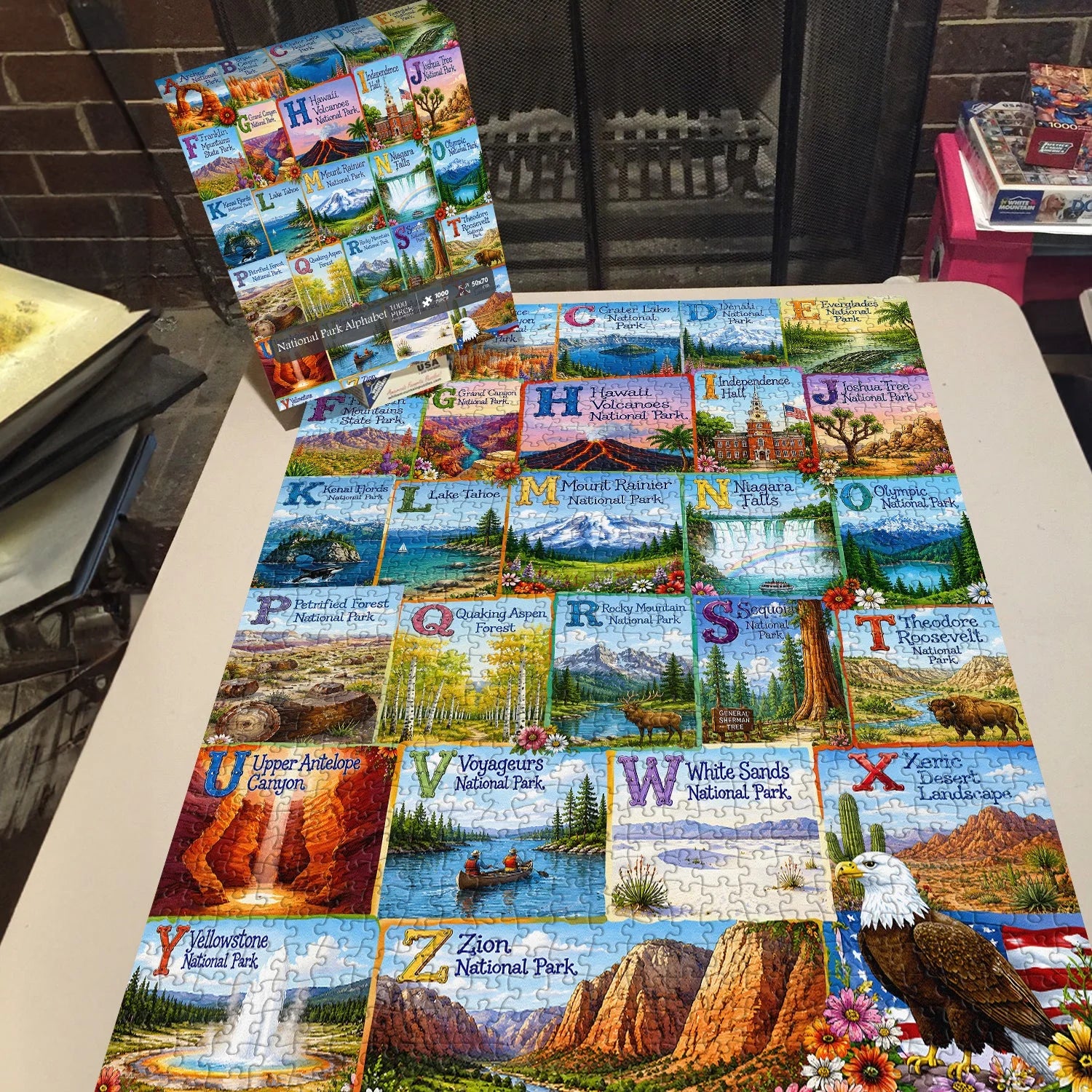 National Park Alphabet Jigsaw Puzzle 1000 Piece