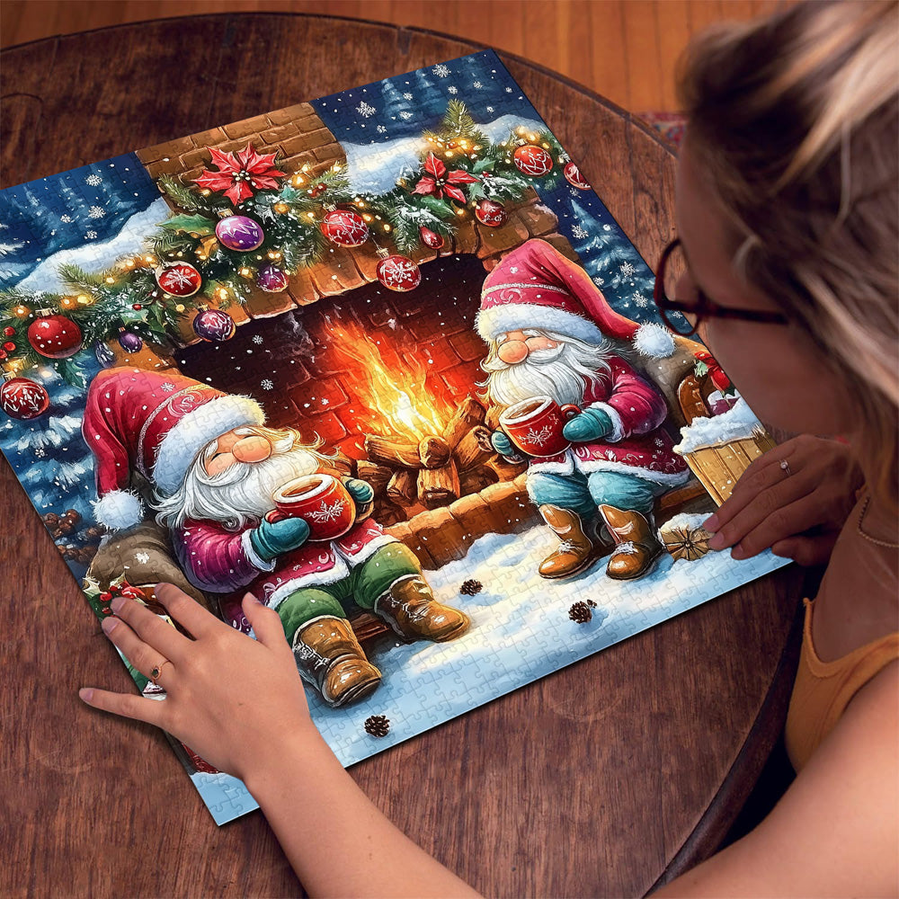 Fireside Gnome Christmas Jigsaw Puzzles 1000 Pieces