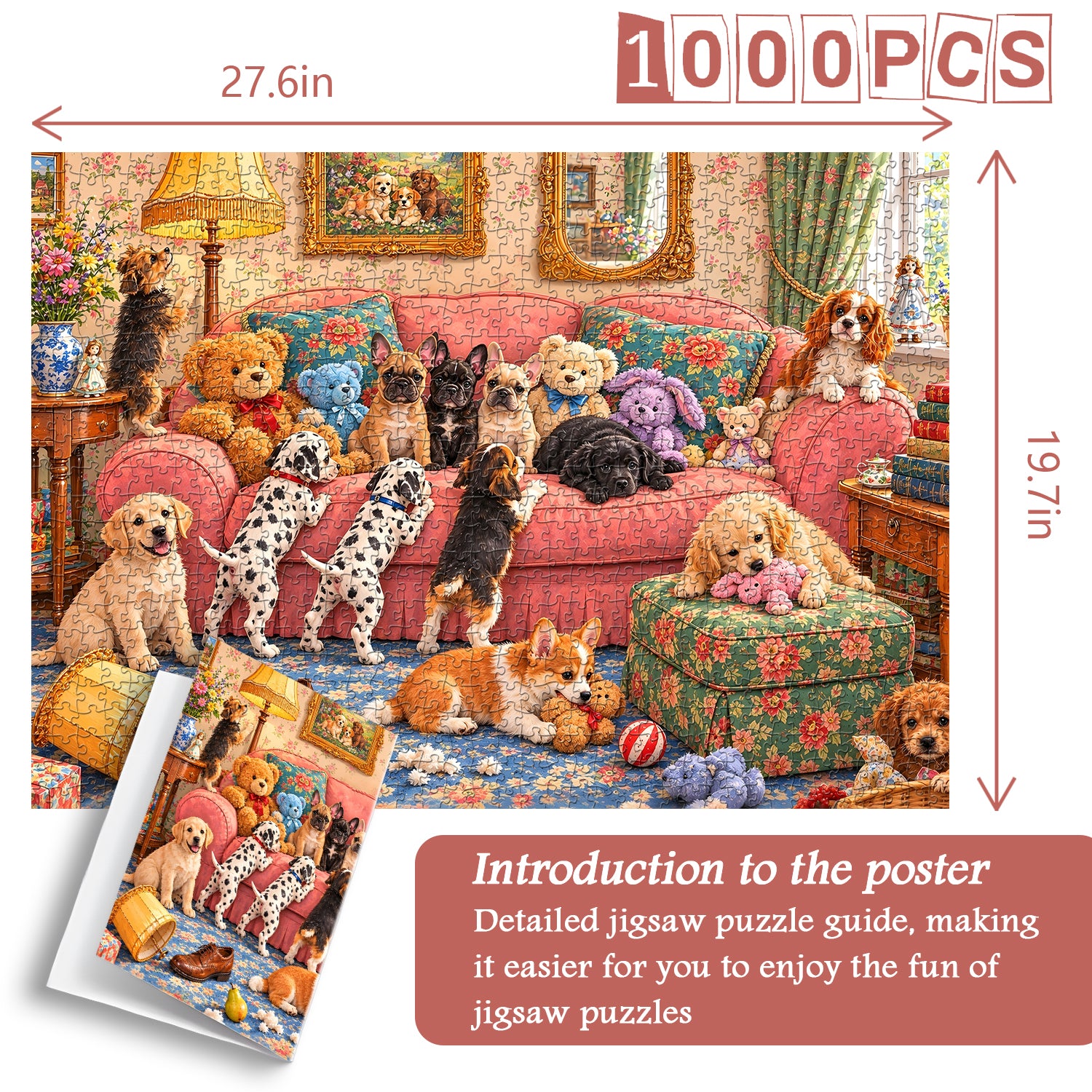 House Full of Puppies Jigsaw Puzzle 1000 Pieces