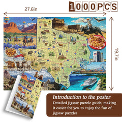 Wild West Map Jigsaw Puzzle 1000 Pieces