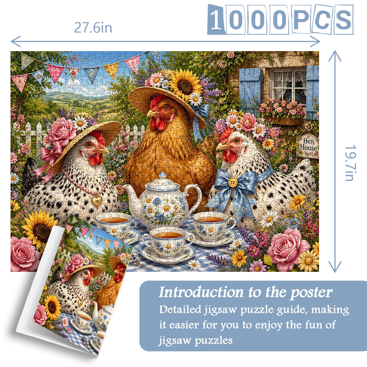 Hen Tea Party Jigsaw Puzzle 1000 Pieces