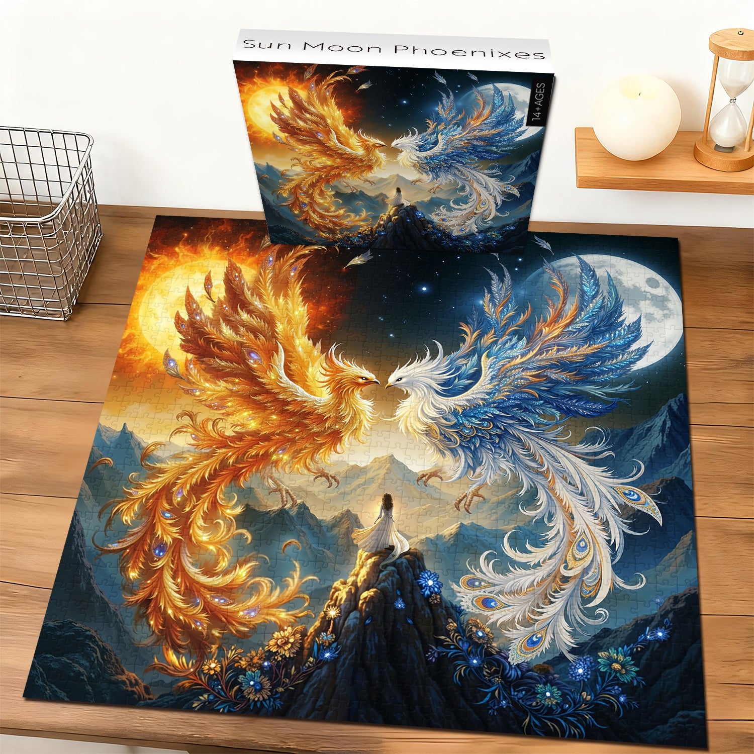 Puzzle Soleil Lune Phénix 1000 pièces