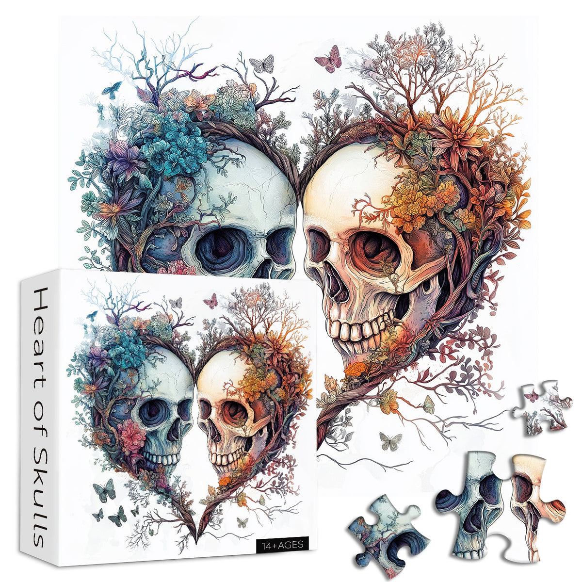 Heart of Skulls Jigsaw Puzzles 1000 Pieces