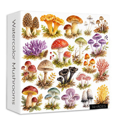 Watercolor Mushrooms Jigsaw Puzzle 1000 Pieces