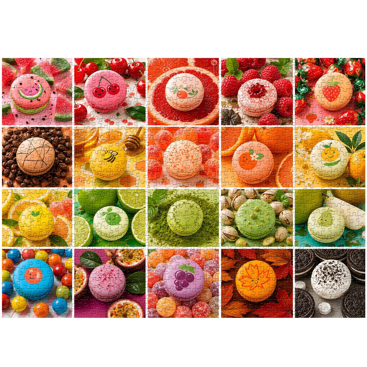 Colorful Macaron dessert Jigsaw Puzzle 1000 Pieces