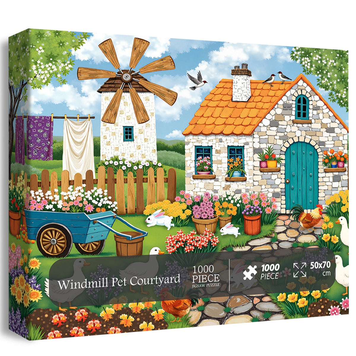Windmill Pet Courtyard Puzzle 1000 Teile