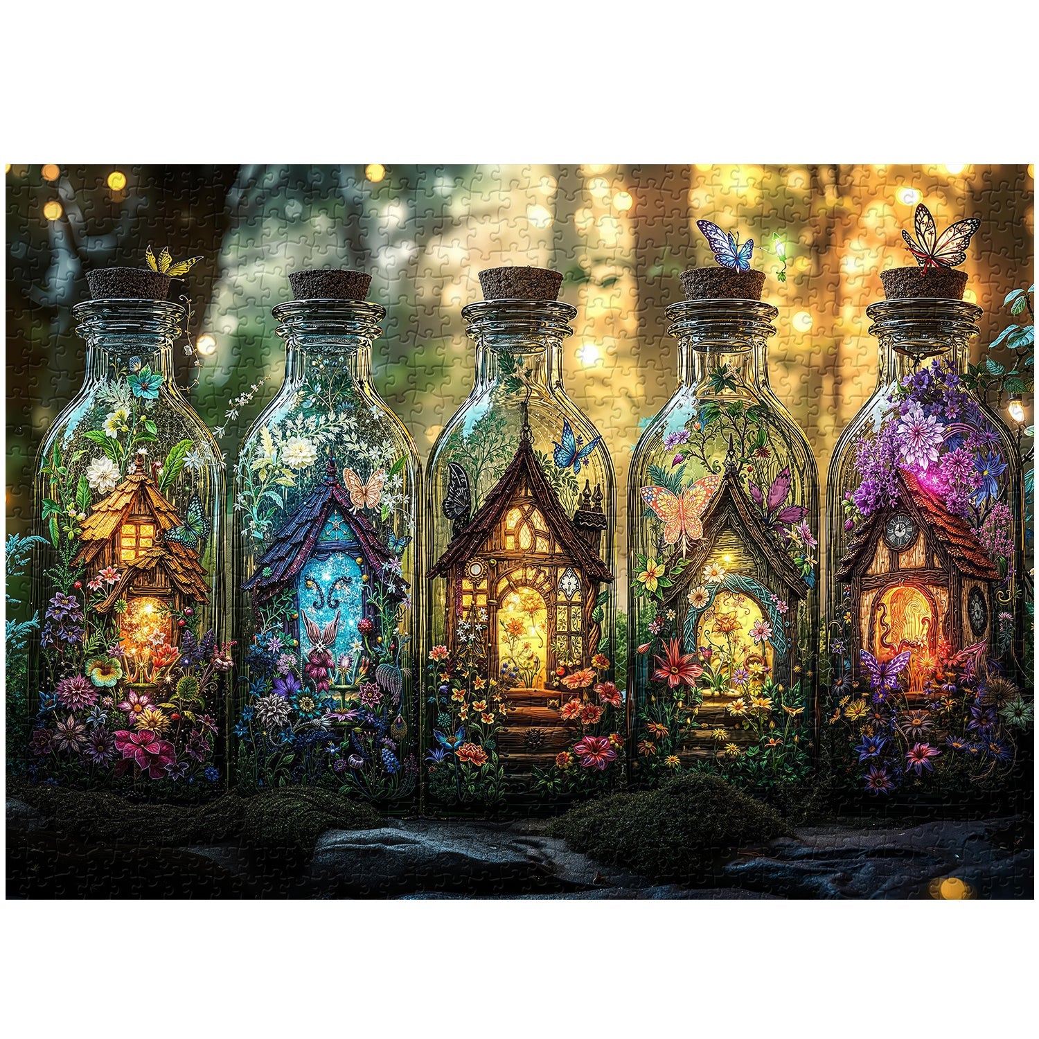 Mystical Bottles Gardens Jigsaw Puzzle 1000 Pieces