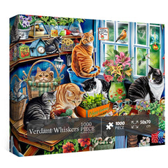 Verdant Whiskers Jigsaw Puzzles 1000 Pieces