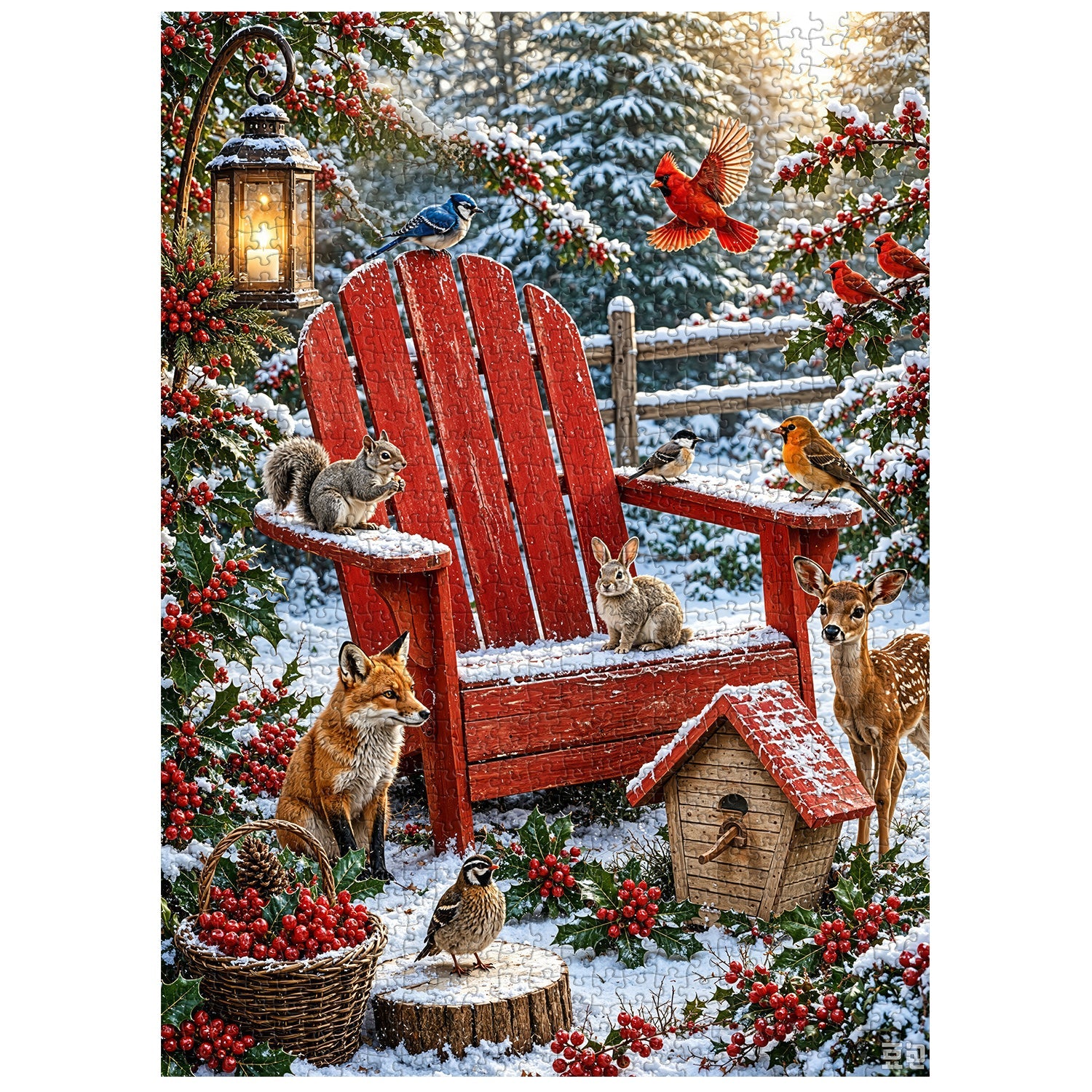 Snowy Forest Friends Jigsaw Puzzle 1000 Pieces
