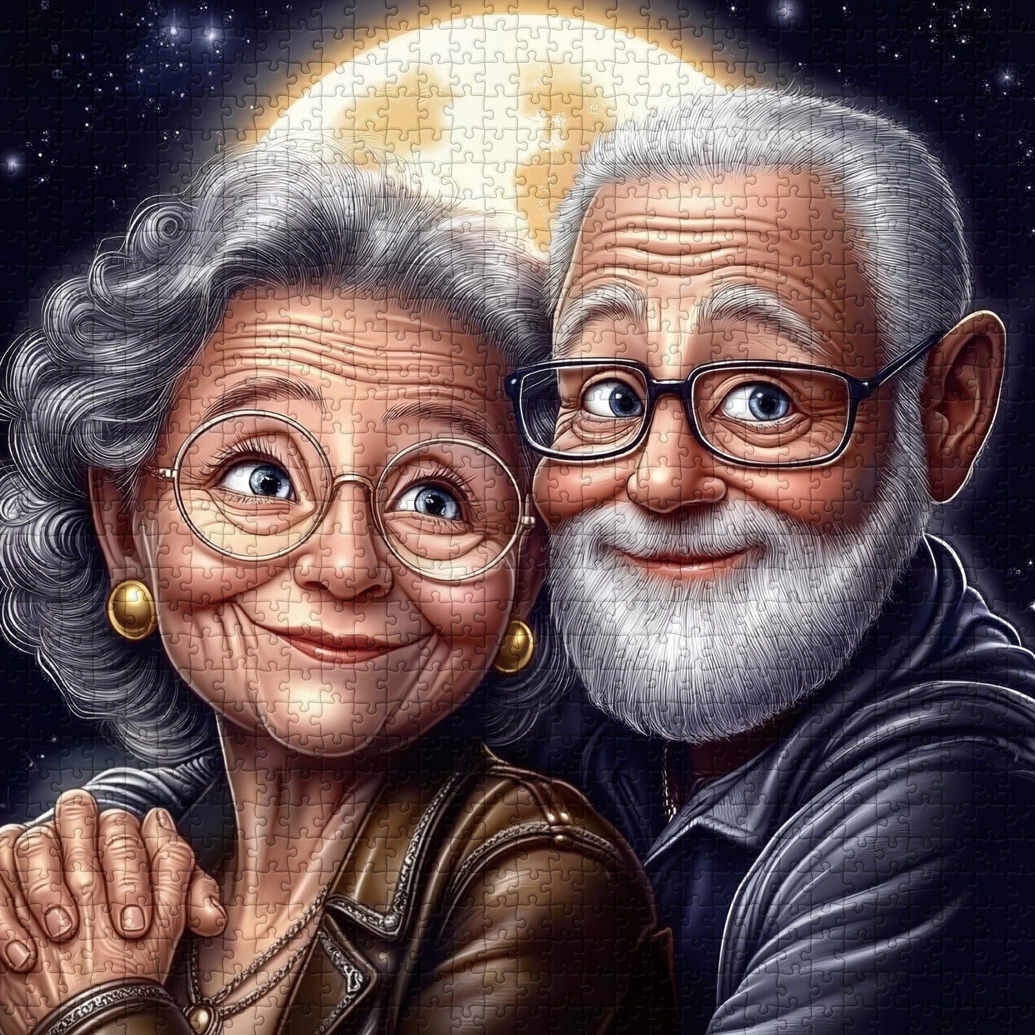 Puzzle Silver Hair Embrace 1000 pièces