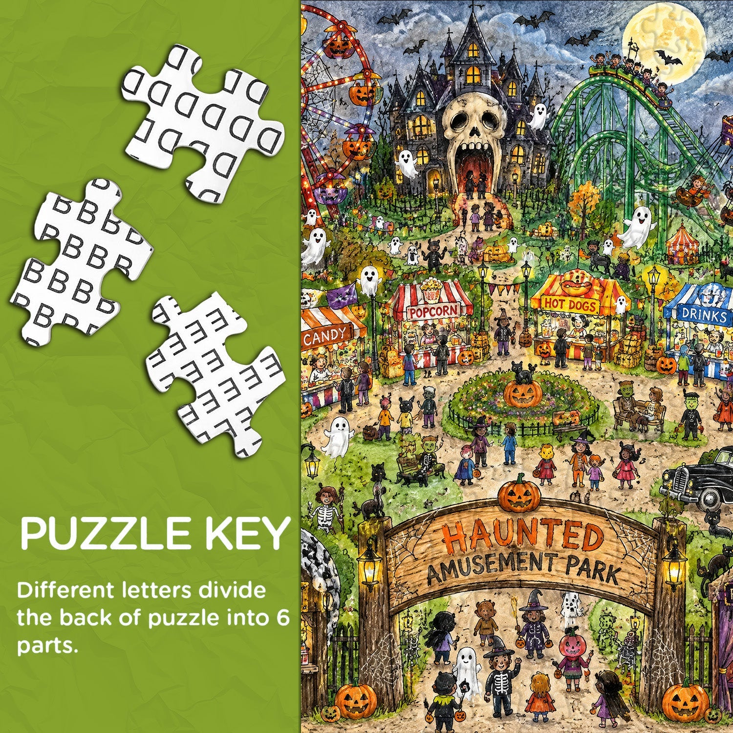 Puzzle del parco a tema spettrale 1000 pezzi