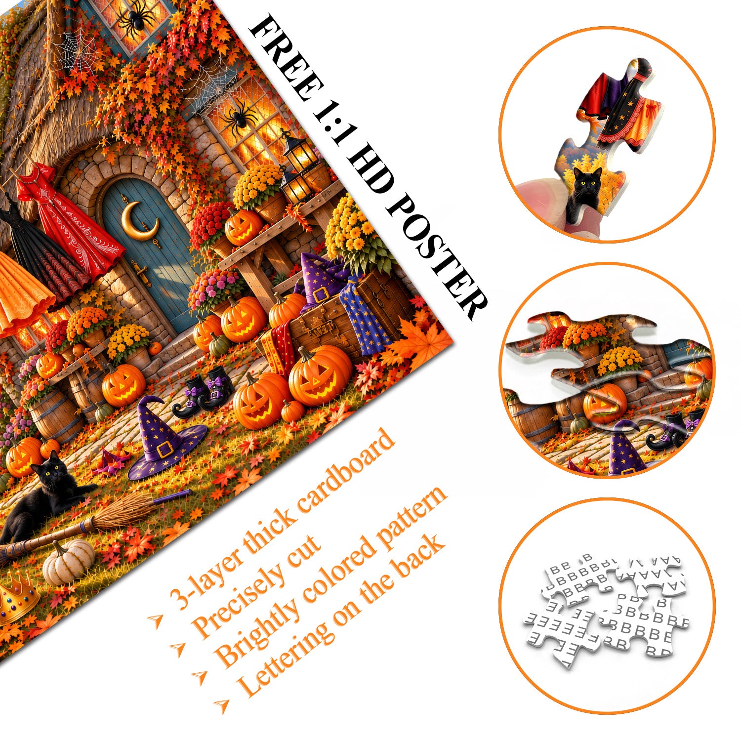 Maple Halloween Cottage Jigsaw Puzzle 1000 Pieces