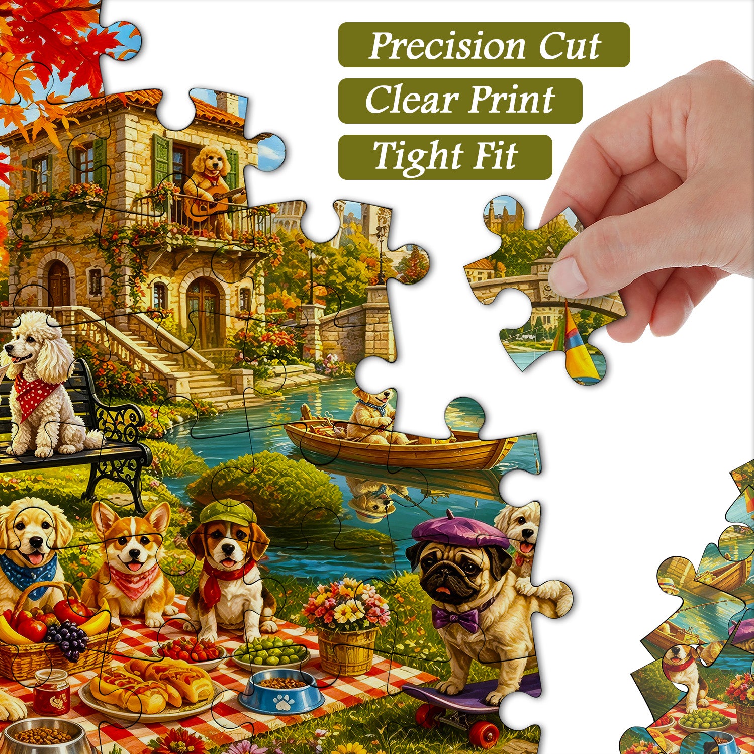 World Tour Pups Jigsaw Puzzle 1000 Pieces