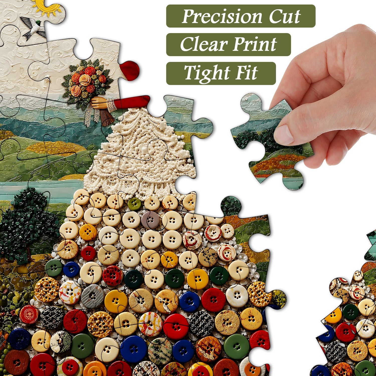 Button Skirt Jigsaw Puzzle 1000 Pieces