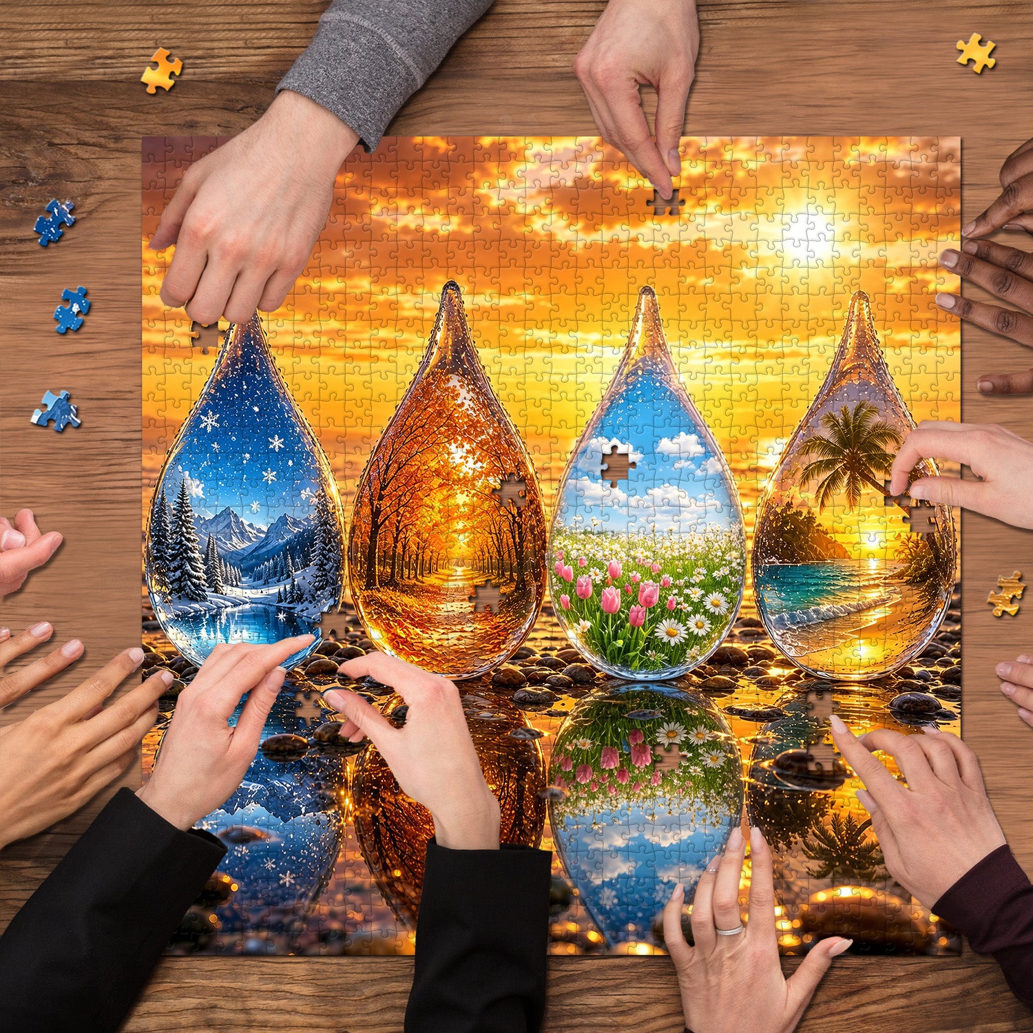 Puzzle Stagioni in Gocce 1000 Pezzi