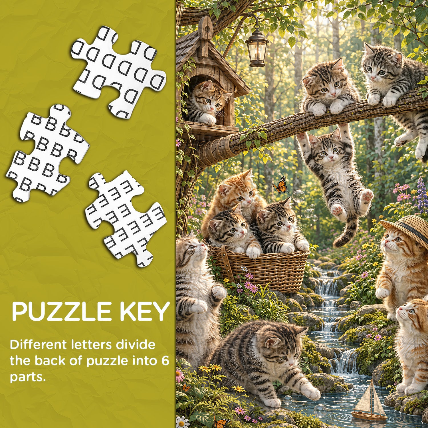 Woodland Kittens Jigsaw Puzzle 1000 Pieces