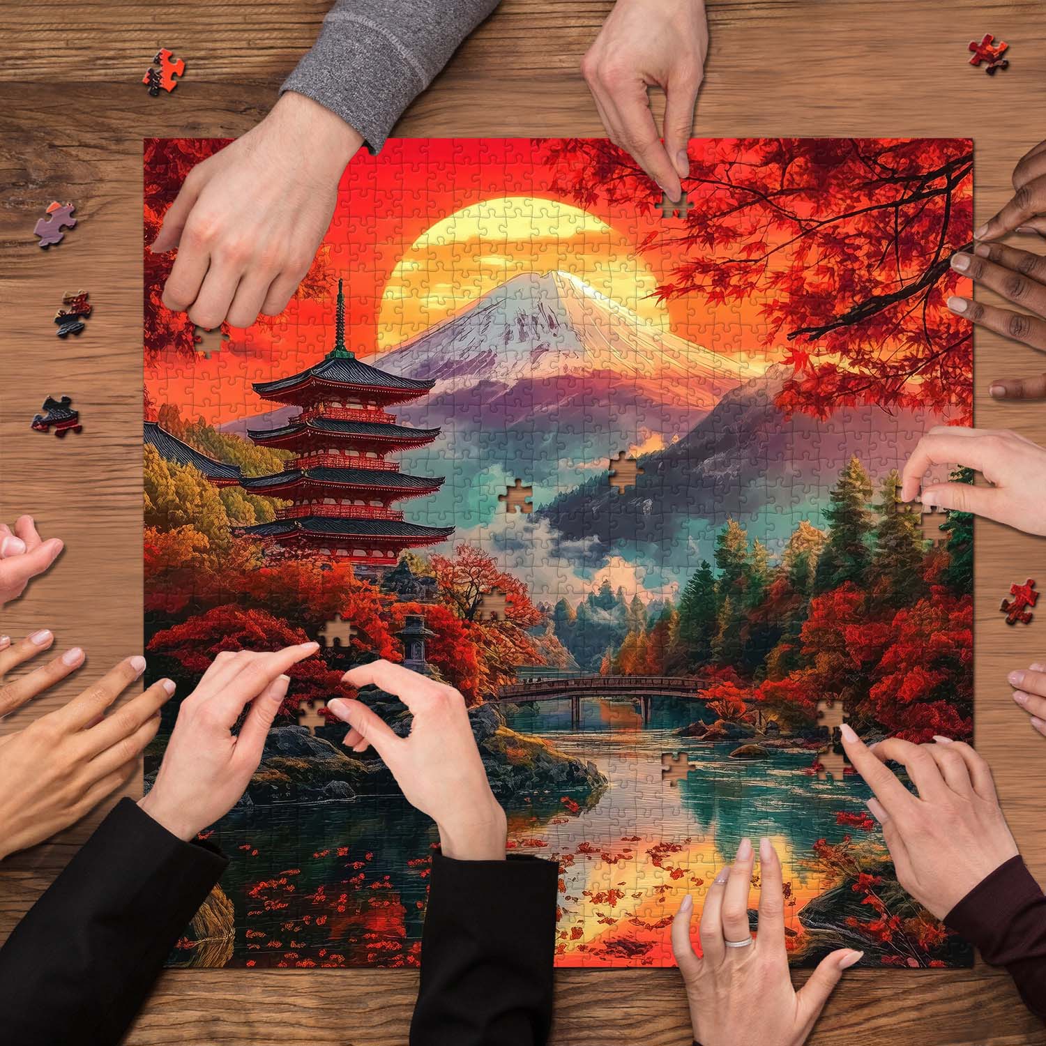 Fuji's Autumn Elegance Puzzle 1000 Teile