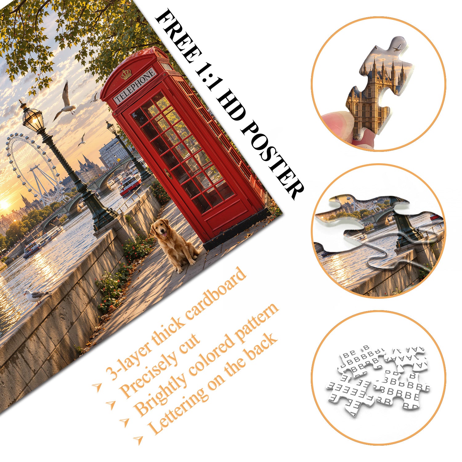 London Sunset Jigsaw Puzzle 1000 Pieces