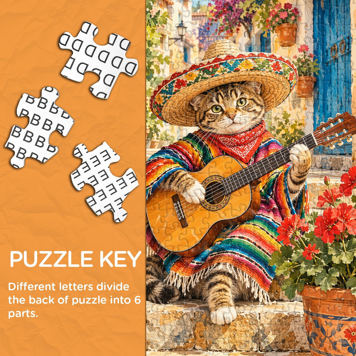 Guitar Cat Jigsaw Puzzle 1000 Pieces