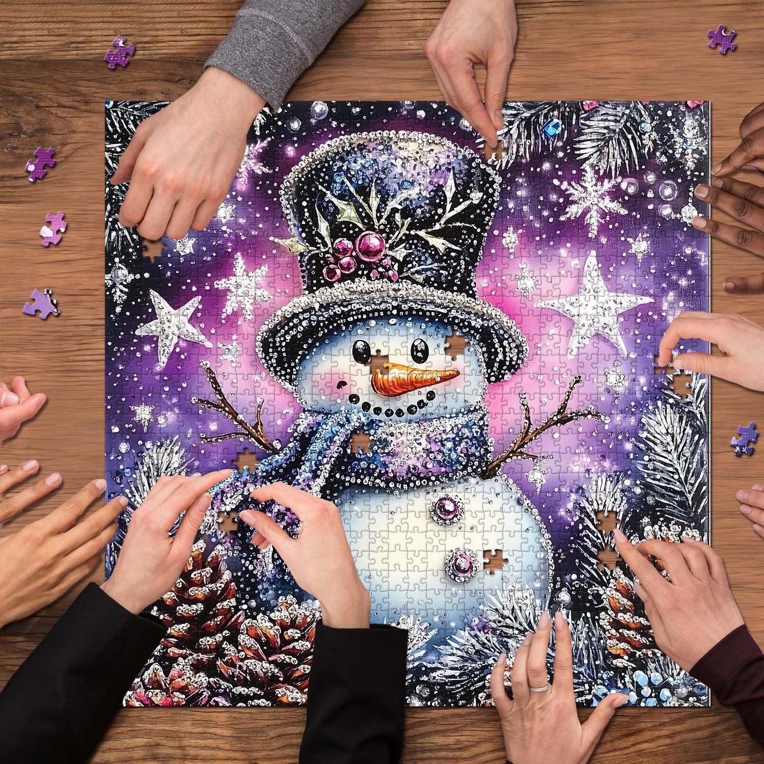 Diamond Snowman Jigsaw Puzzle 1000 Pieces