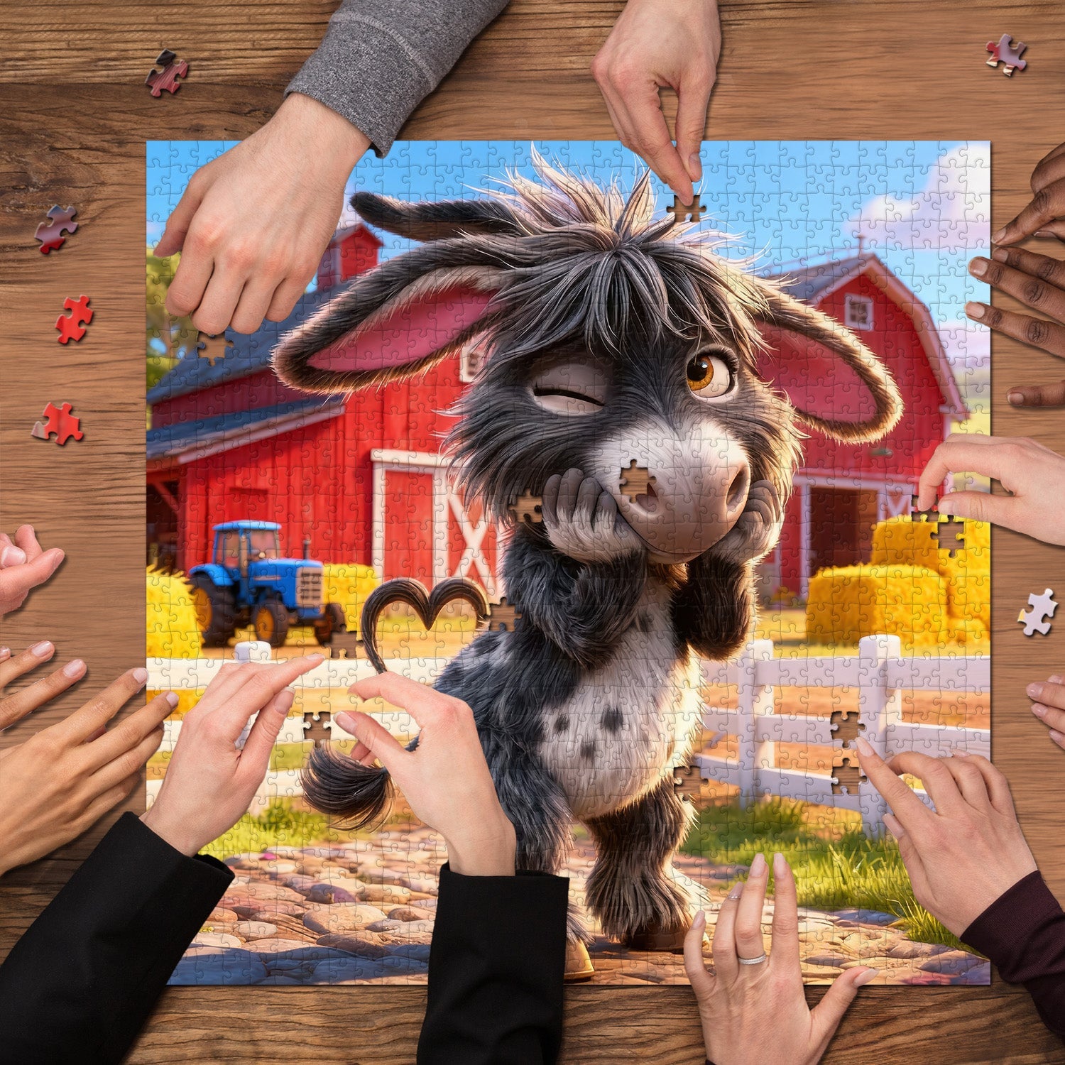 Donkey Barnyard Charm Jigsaw Puzzle 1000 Pieces