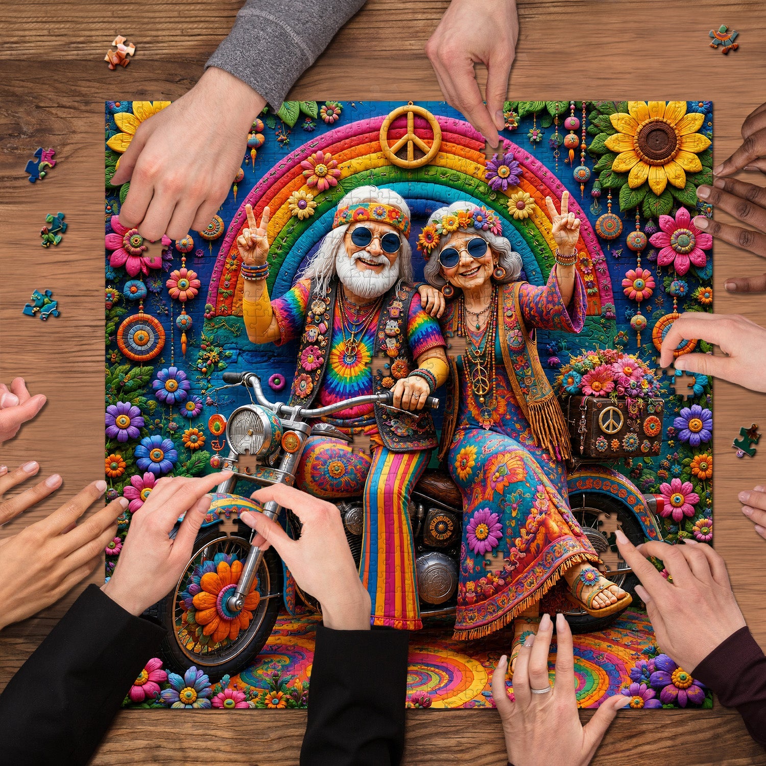 Boho Motorcycle Adventure Jigsaw Puzzle 1000 Pieces
