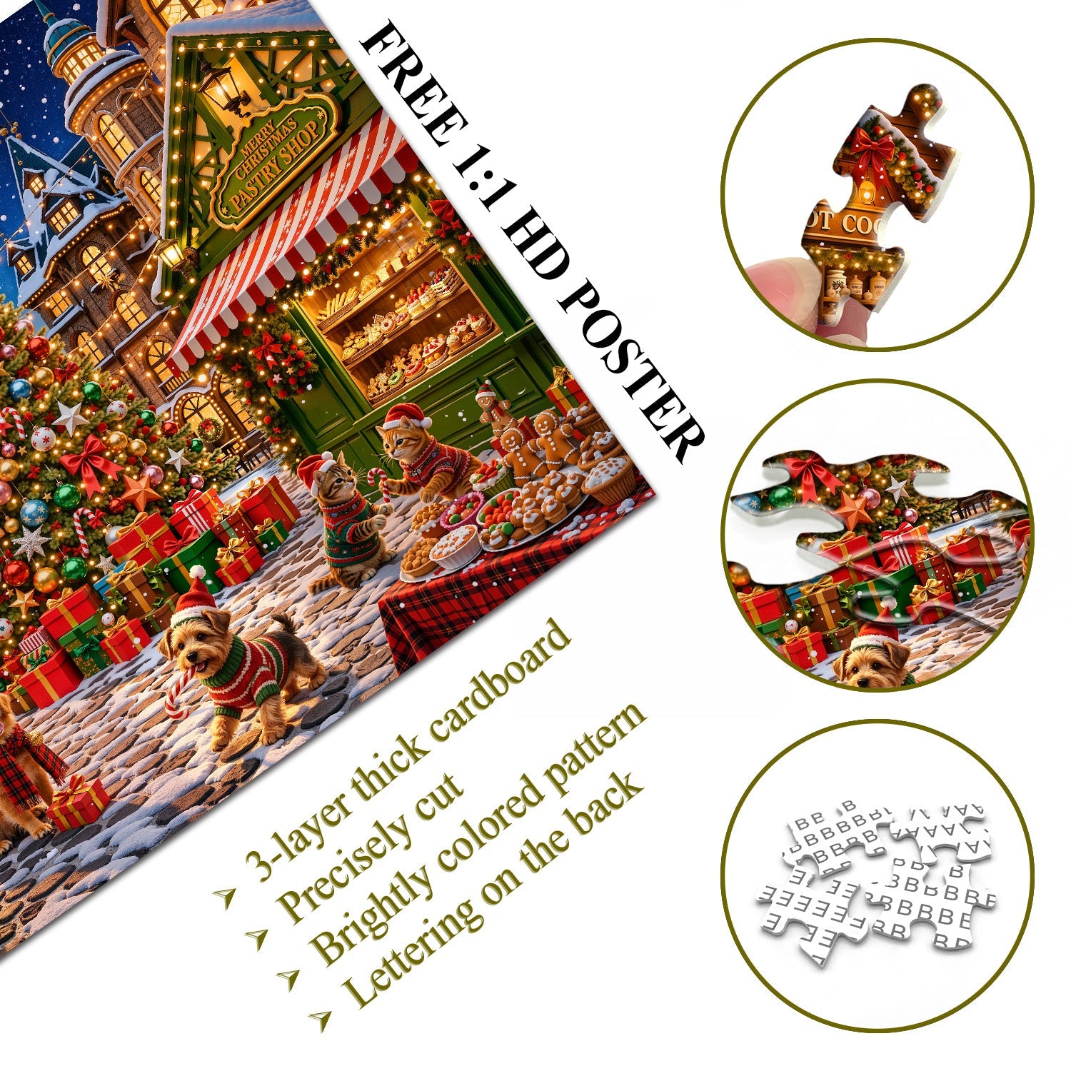 Puzzle Bazar enneigé 1000 pièces