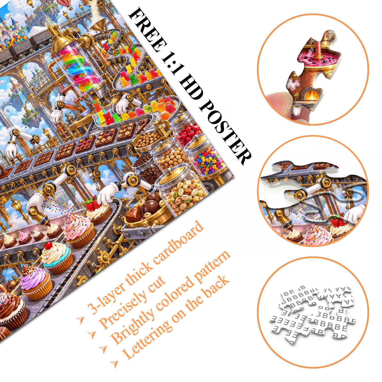 Sweet Factory Jigsaw Puzzle 1000 Pieces