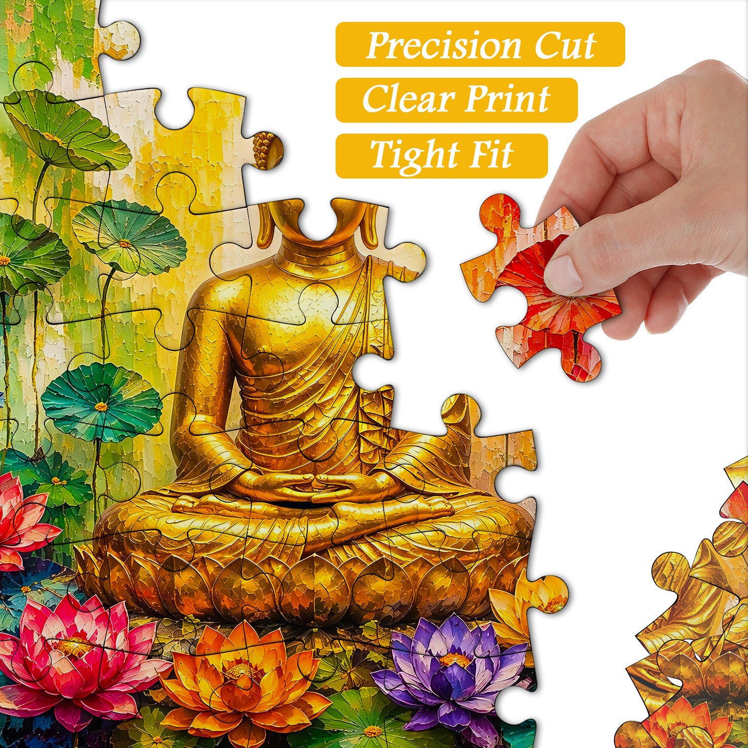 Serene Buddha Floral Bloom Jigsaw Puzzle 1000 Pieces