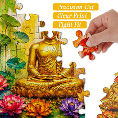 Serene Buddha Floral Bloom Jigsaw Puzzle 1000 Pieces