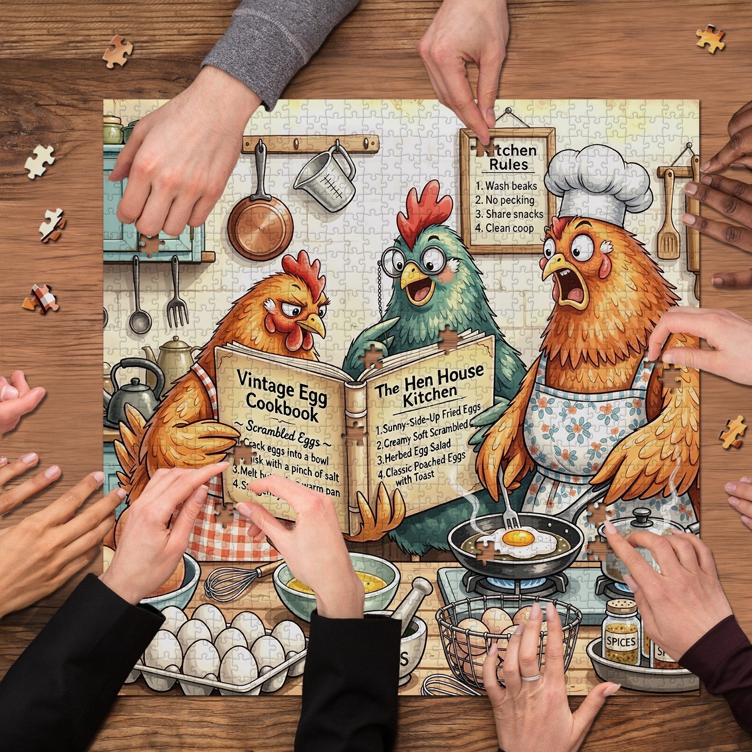 Cluck Cookery Jigsaw Puzzle 1000 Pieces