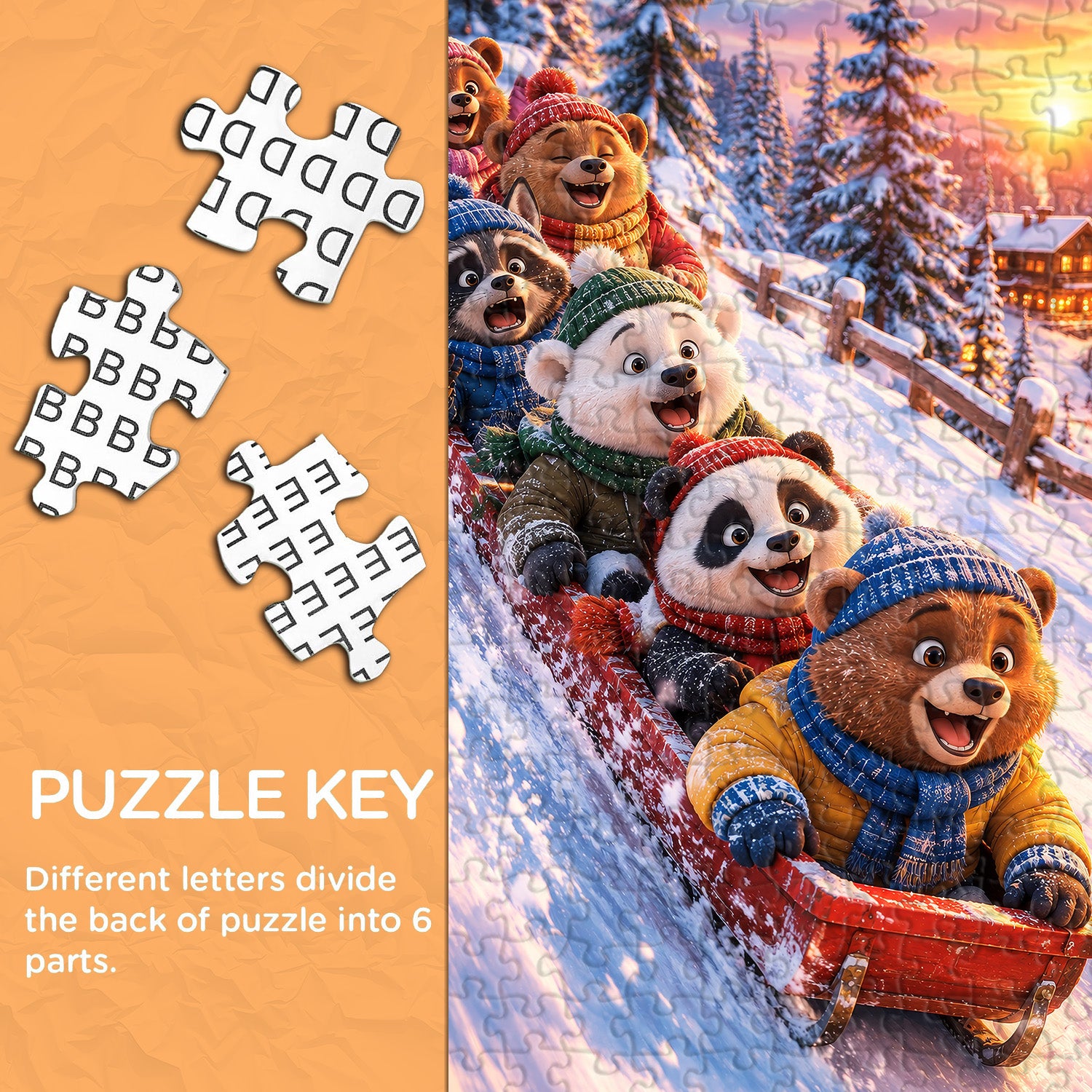 The Bear Sled Crew Jigsaw Puzzle 1000 Pieces