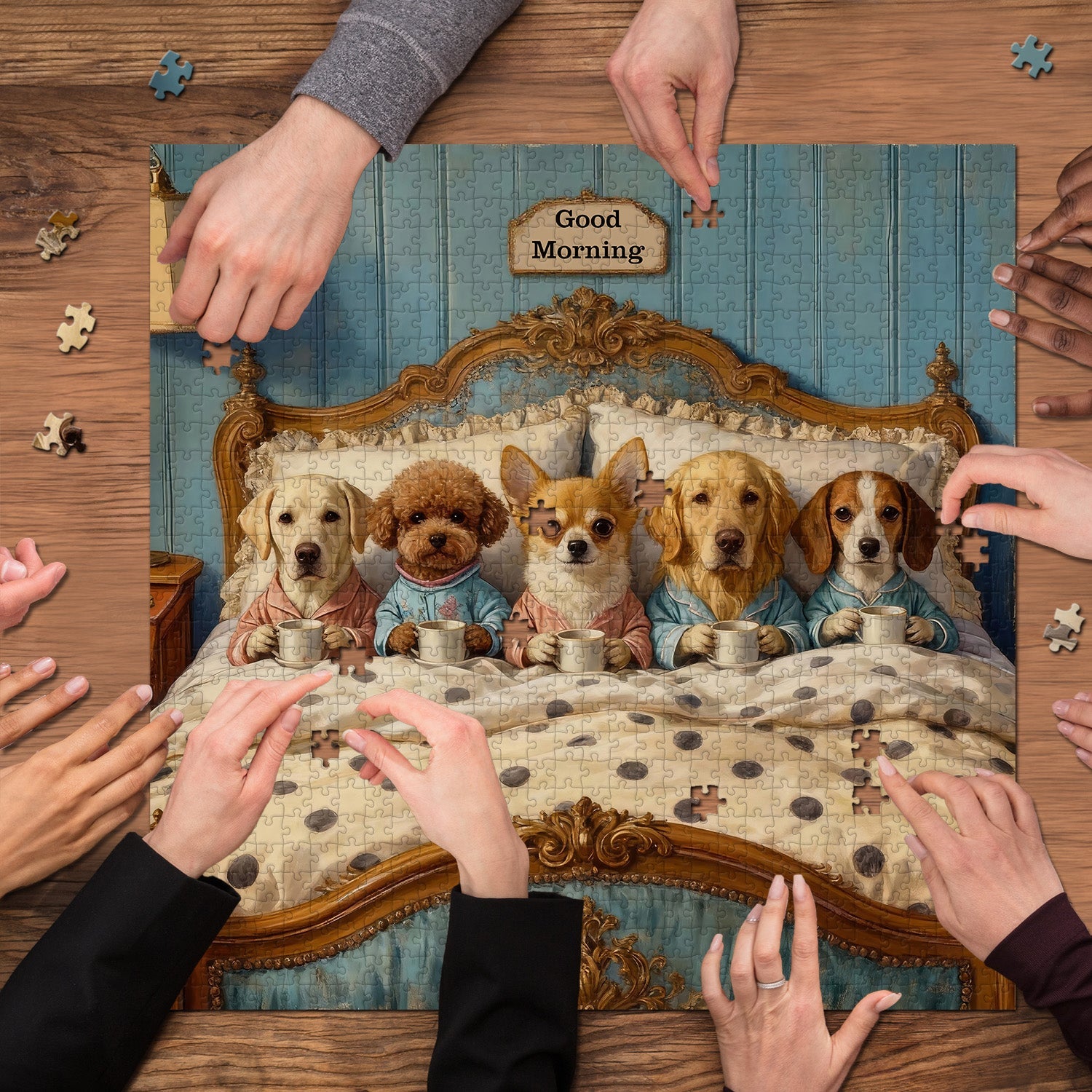 Cozy Pajama Pups Jigsaw Puzzle 1000 Pieces