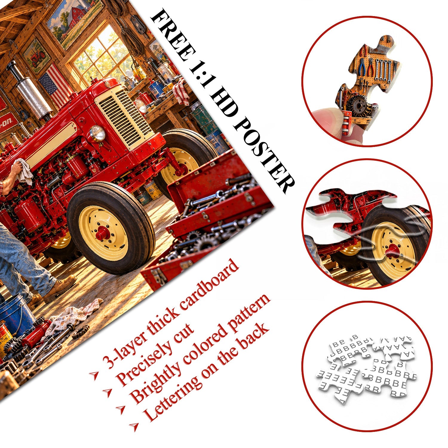 Tractor Repair Barn Jigsaw Puzzle 1000 Pieces