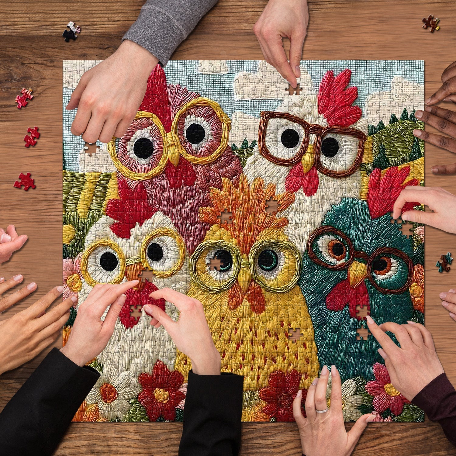 Chicles Chickens Puzzle 1000 pièces