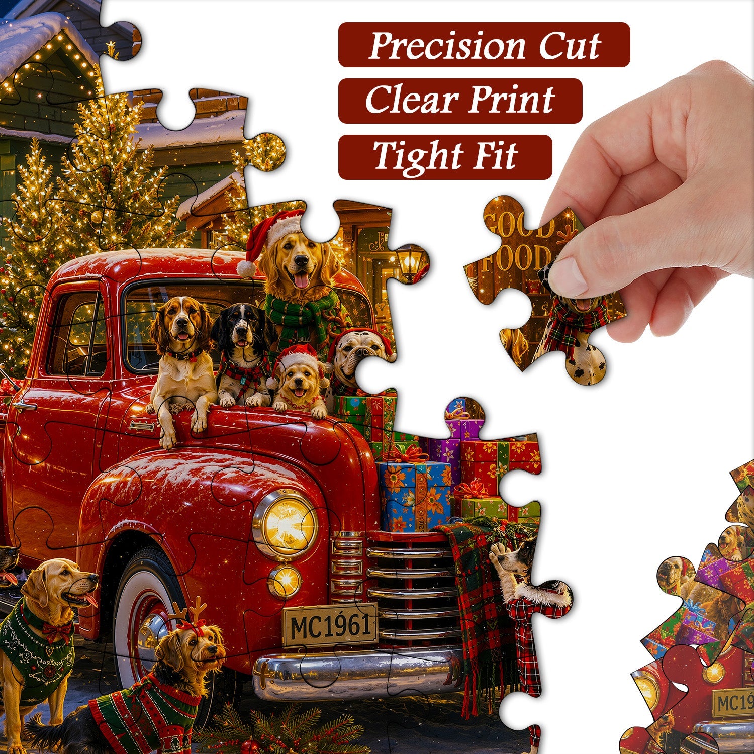 Christmas Puppy Truck Jigsaw Puzzle 1000 Pieces