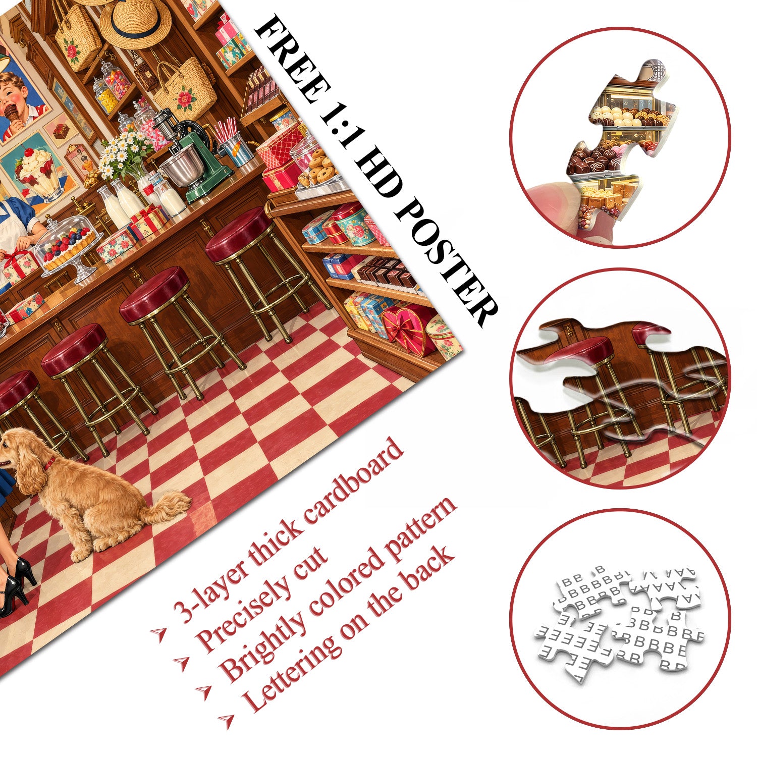 Vintage Sweet Shop Jigsaw Puzzle 1000 Pieces