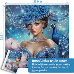 The Peacock Lady Jigsaw Puzzle 1000 Pieces