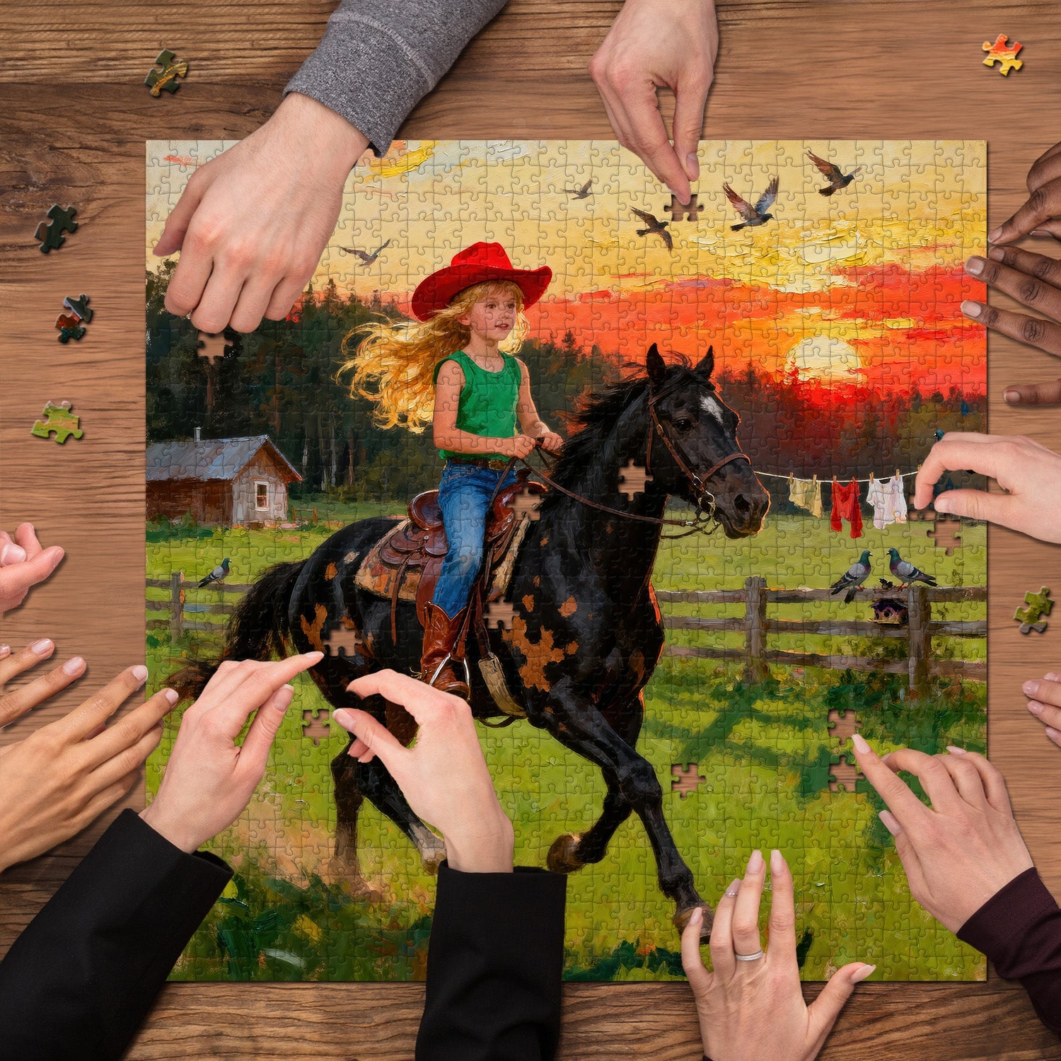 Galloping à Dusk Jigsaw Puzzle 1000 pièces