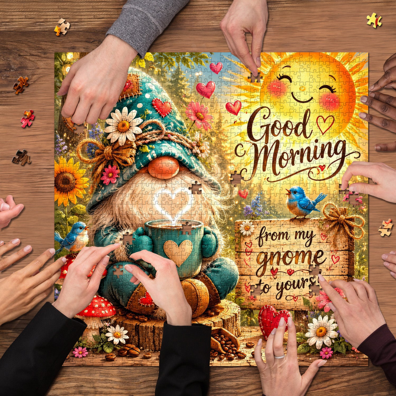 Morgenkaffee-Zwerg-Puzzle, 1000 Teile