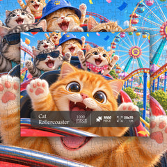 Cat Rollercoaster Jigsaw Puzzle 1000 Pieces
