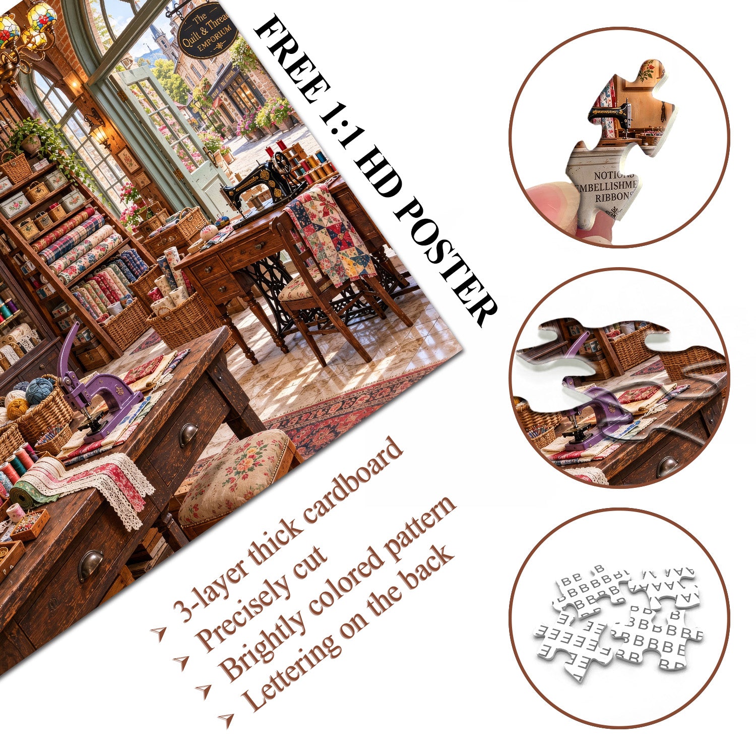 Quilt & Thread Shop Jigsaw Puzzle 1000 Pieces
