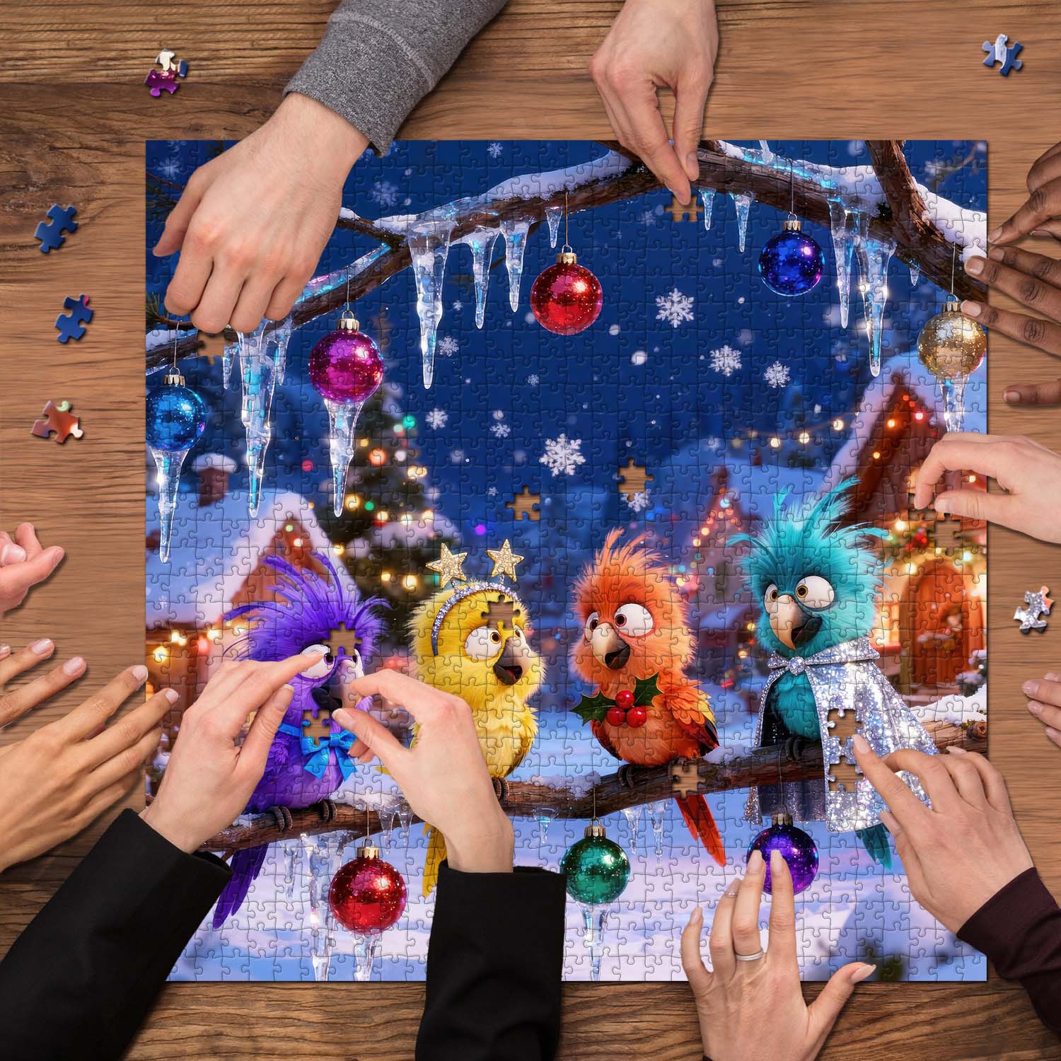 Colorful Birds Workshop Jigsaw Puzzle 1000 Pieces