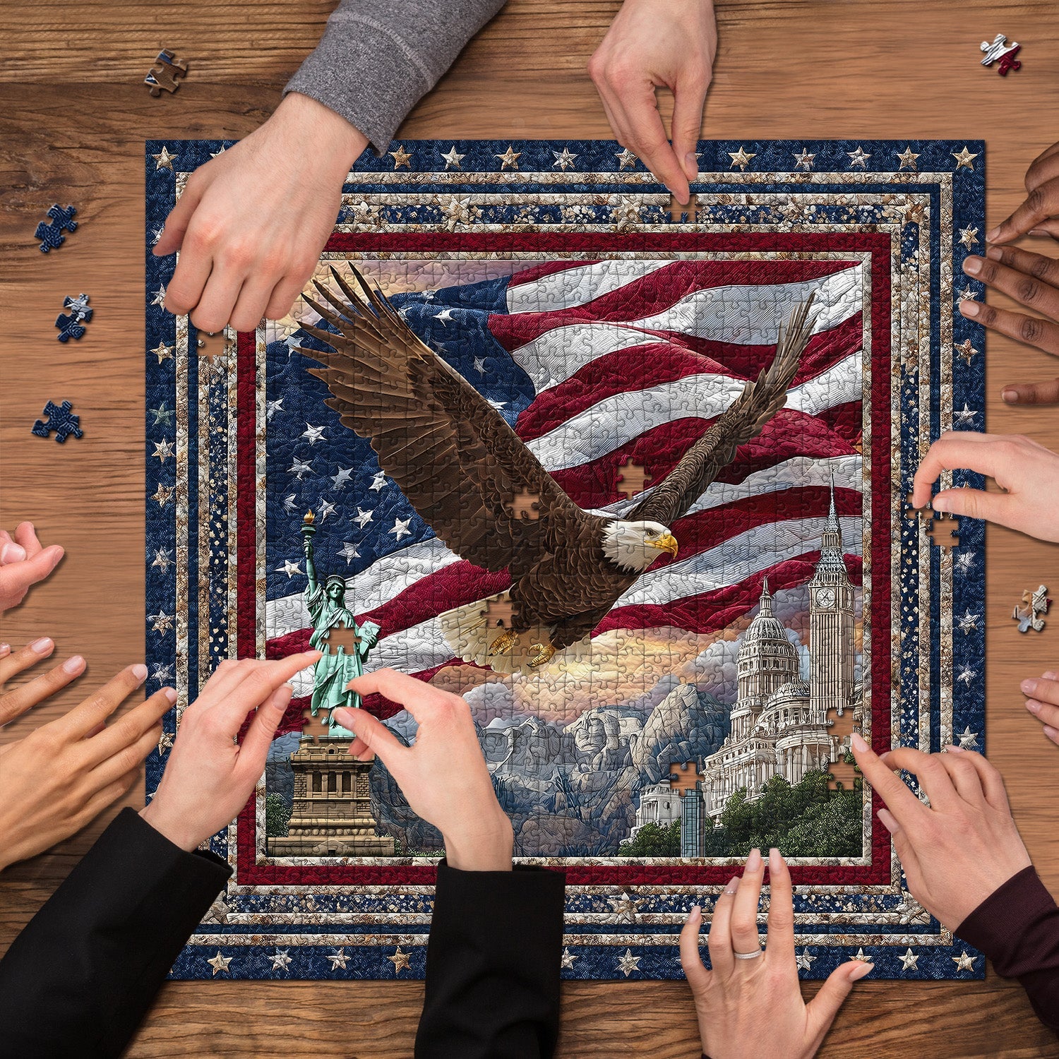 Puzzle Aigle sur la Liberté 1000 pièces