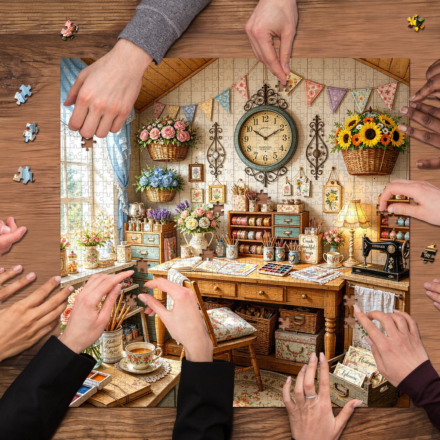 Vintage Art Cottage Jigsaw Puzzle 1000 Pieces