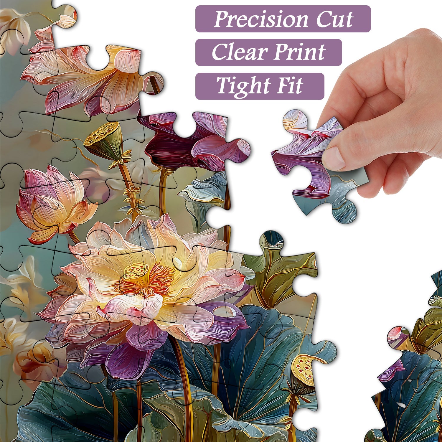 Serene Lotus Art Puzzle 1000 Teile
