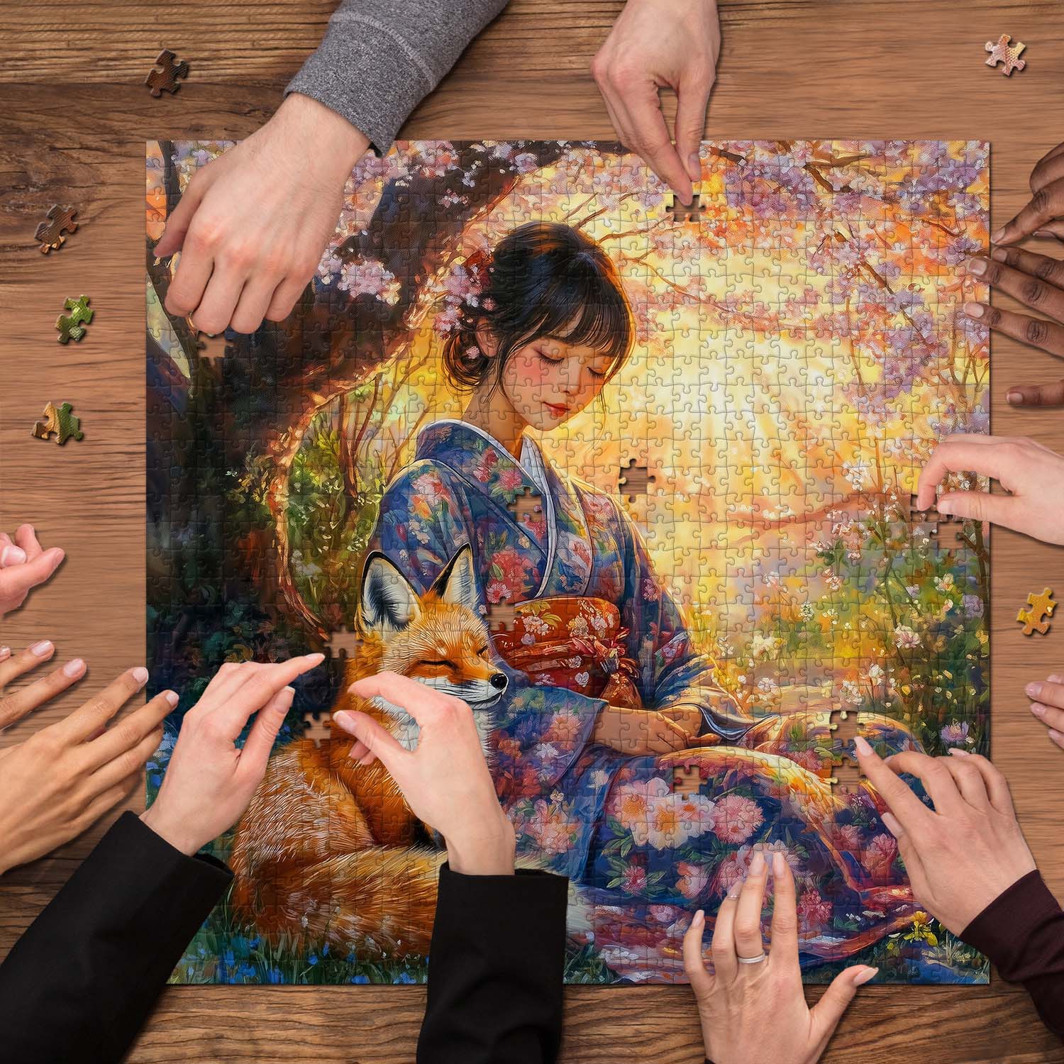 Sakura Sunset Beauty Jigsaw Puzzle 1000 Pieces